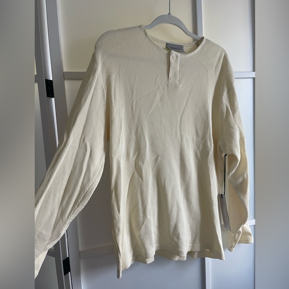 Fear of God Essentials Thermal Long Sleeve in “Buttercream” - Picture 1 of 10